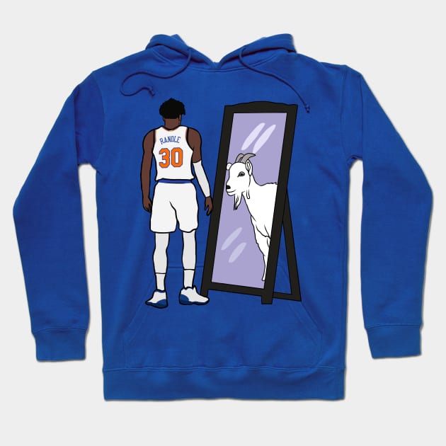 Julius Randle Mirror GOAT Hoodie by rattraptees